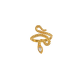 Anillo de Topacio Blanco con Serpiente