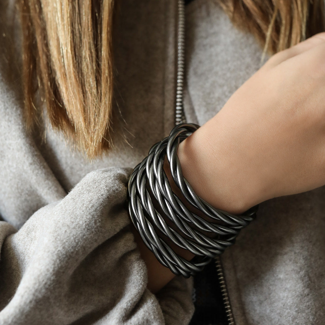 Black Twist Bangle