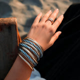 Blue Jeans Twist Bangle