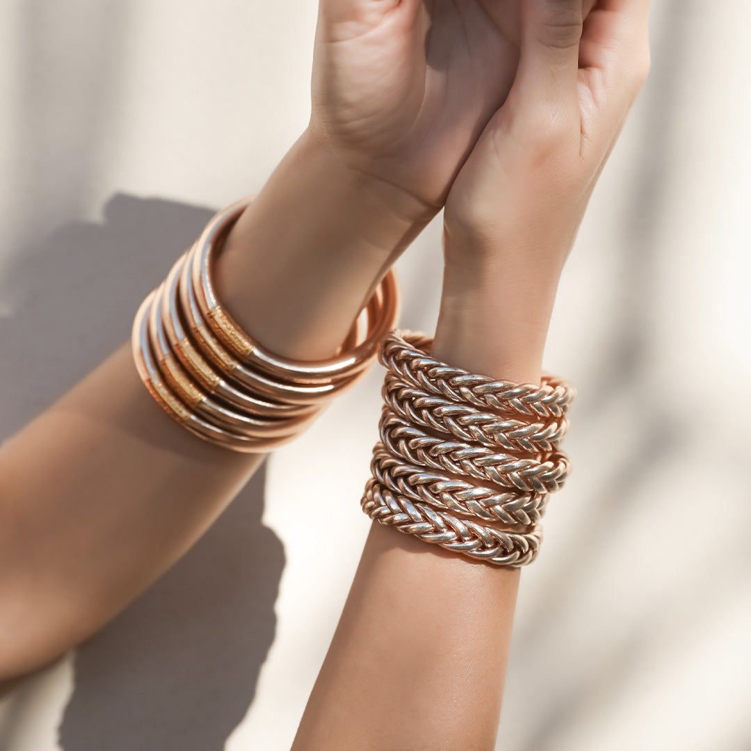 Champagne Braid Bangle