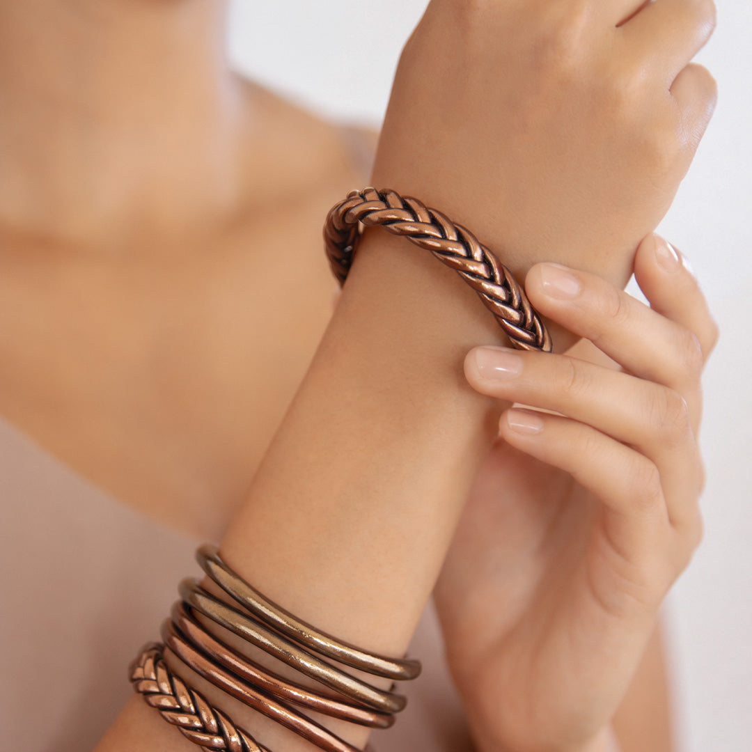 Coffe Braid Bangle