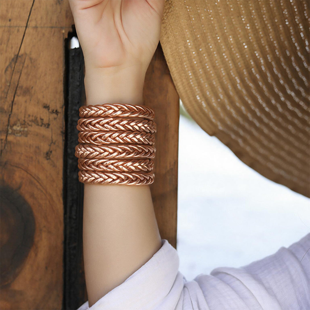 Copper Braid Bangle