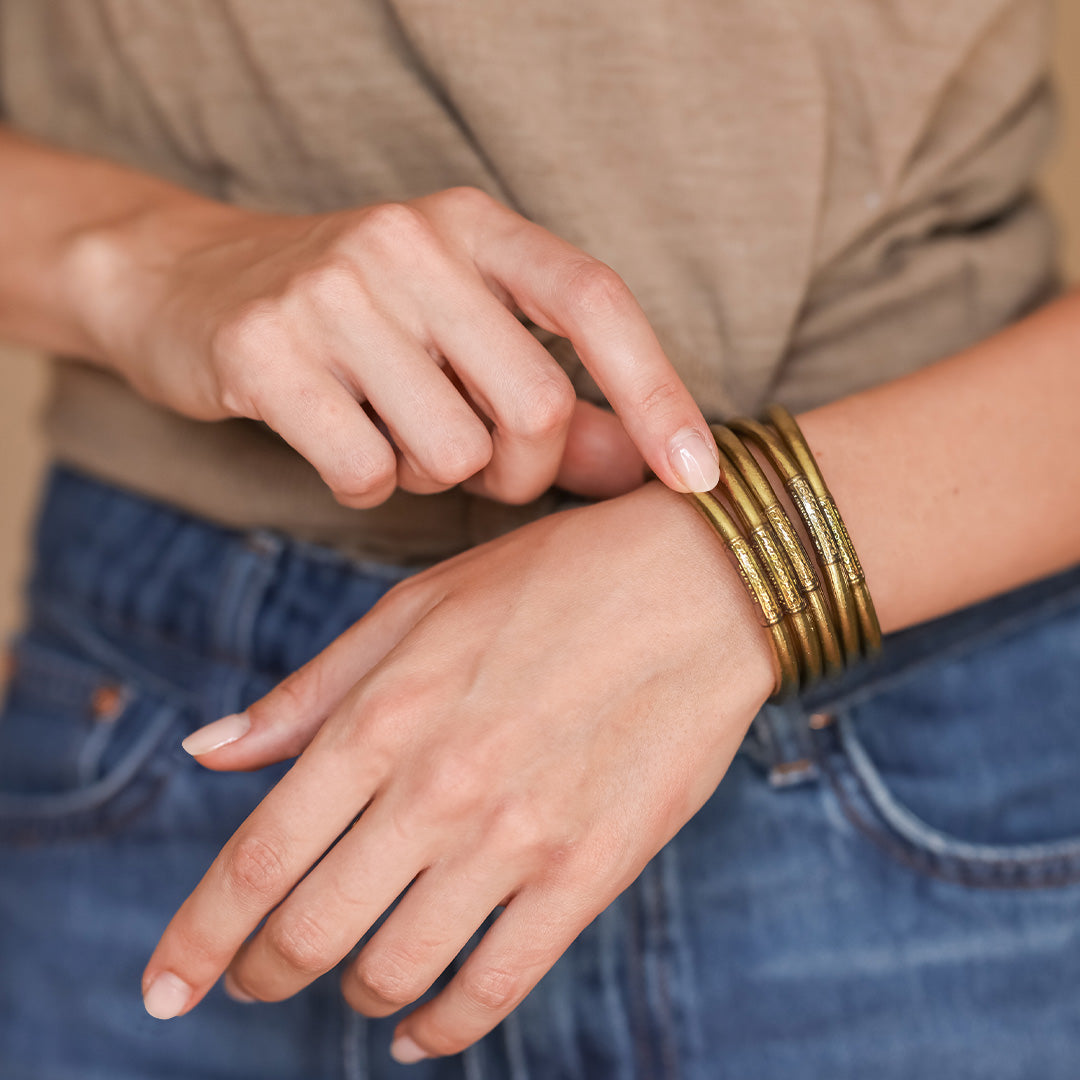 Dark Antique Gold Classic Bangle