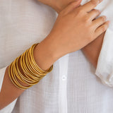 Dark Antique Gold Thin Bangle