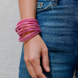 Fucsia Braid Bangle
