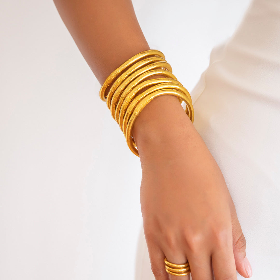 Gold Classic Bangle Set de 7