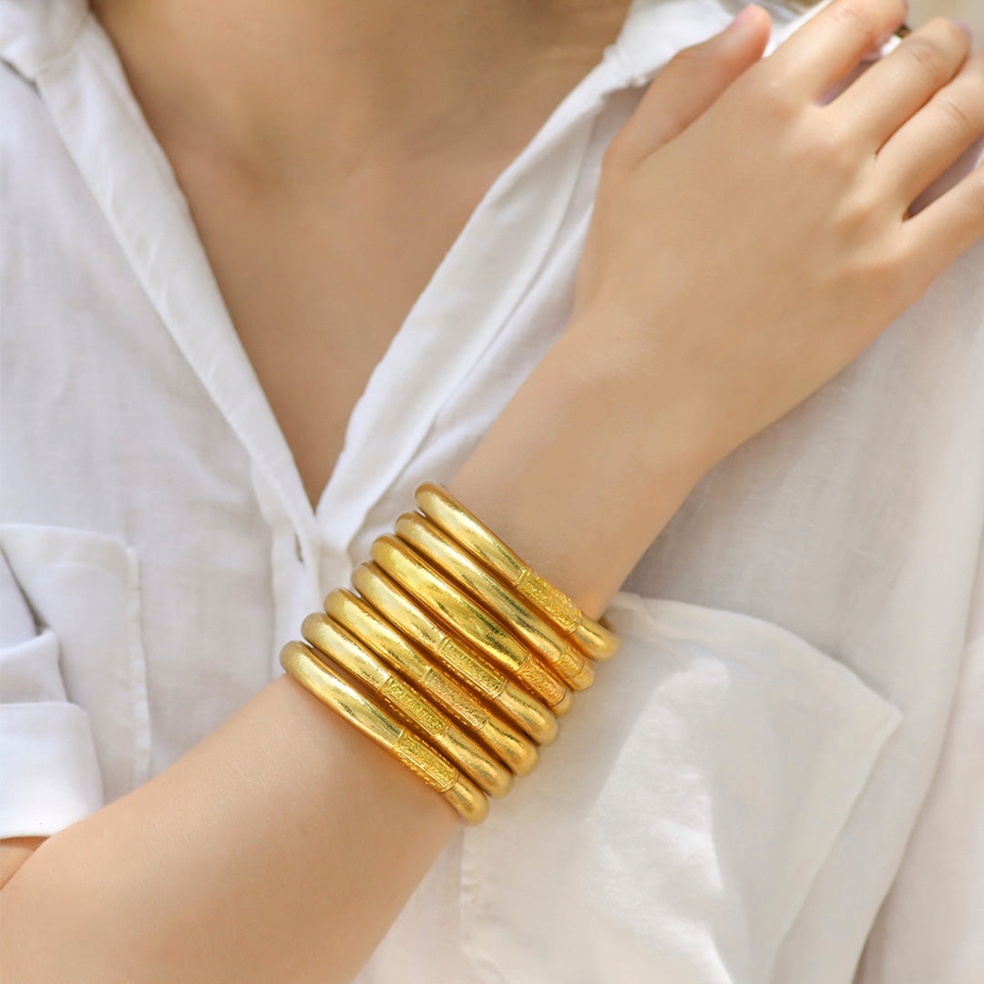Gold Thick Bangle