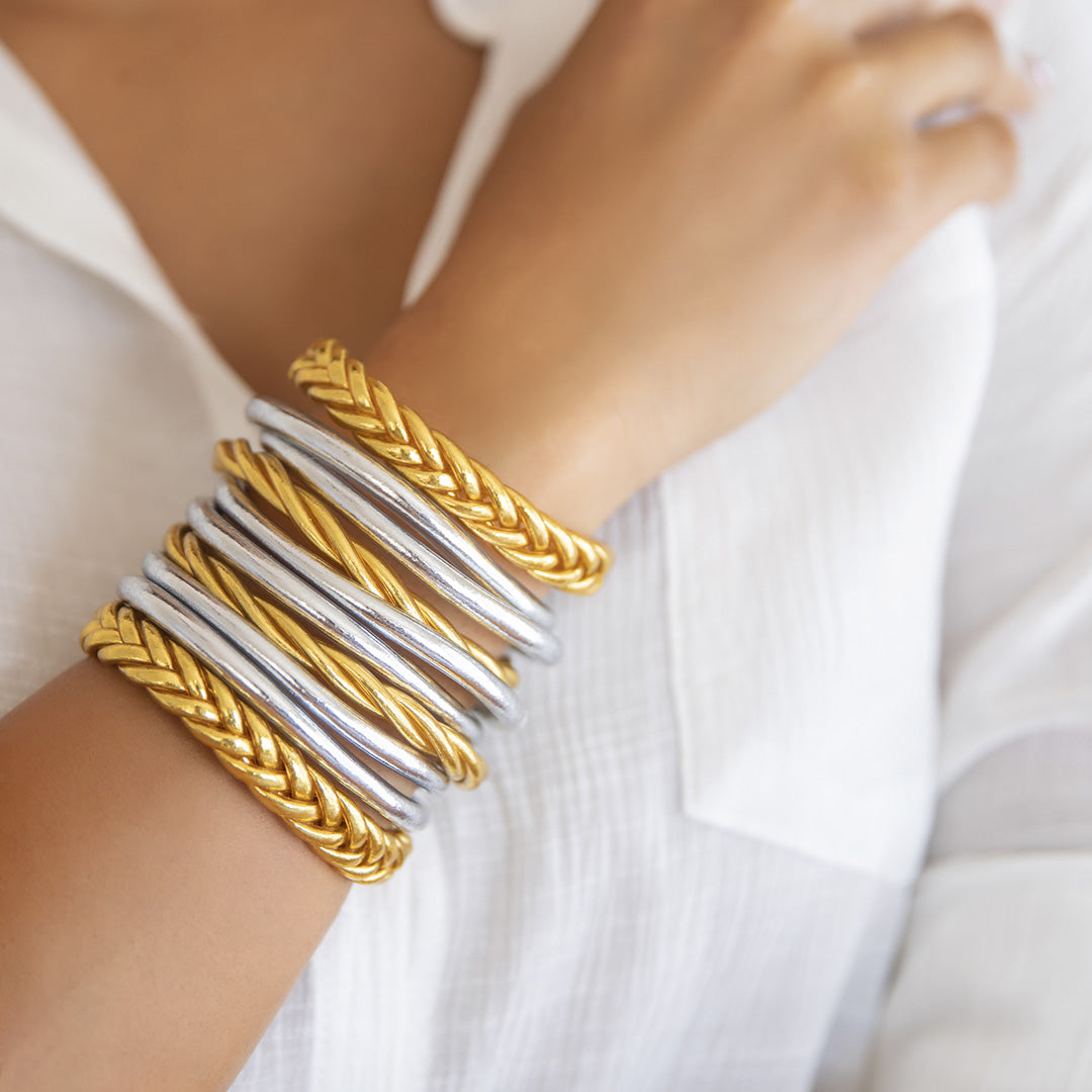 Gold Braid Bangle