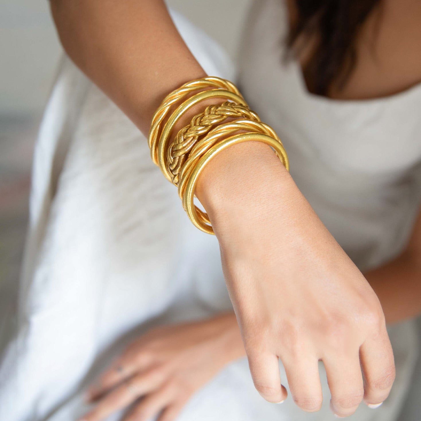 Gold Twist Bangle