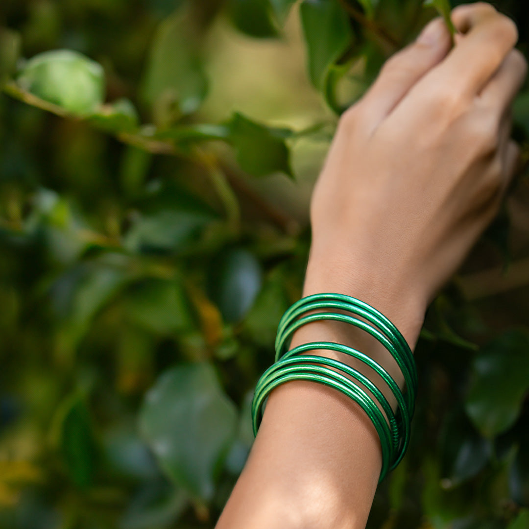 Leaf Green Thin Bangle