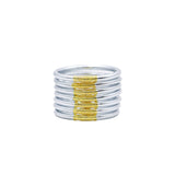 Set Silver Gold Mantra Bangle