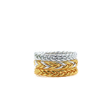 SET GOLD SILVER BRAID