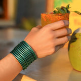 Peacock Blue Thin Bangle