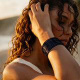 Black Blue Thin Bangle