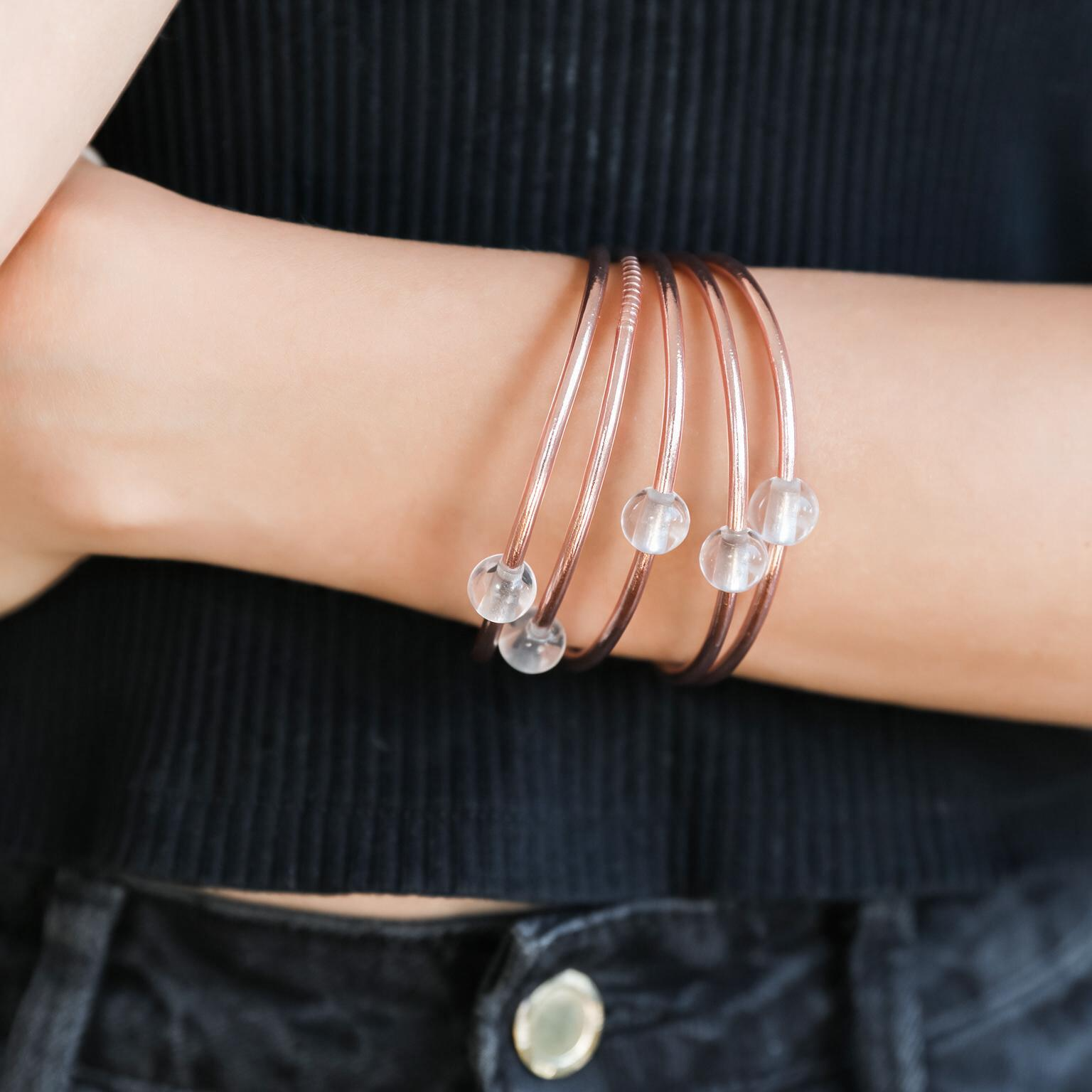 Thin Bangle Rose Gold — Cuarzo