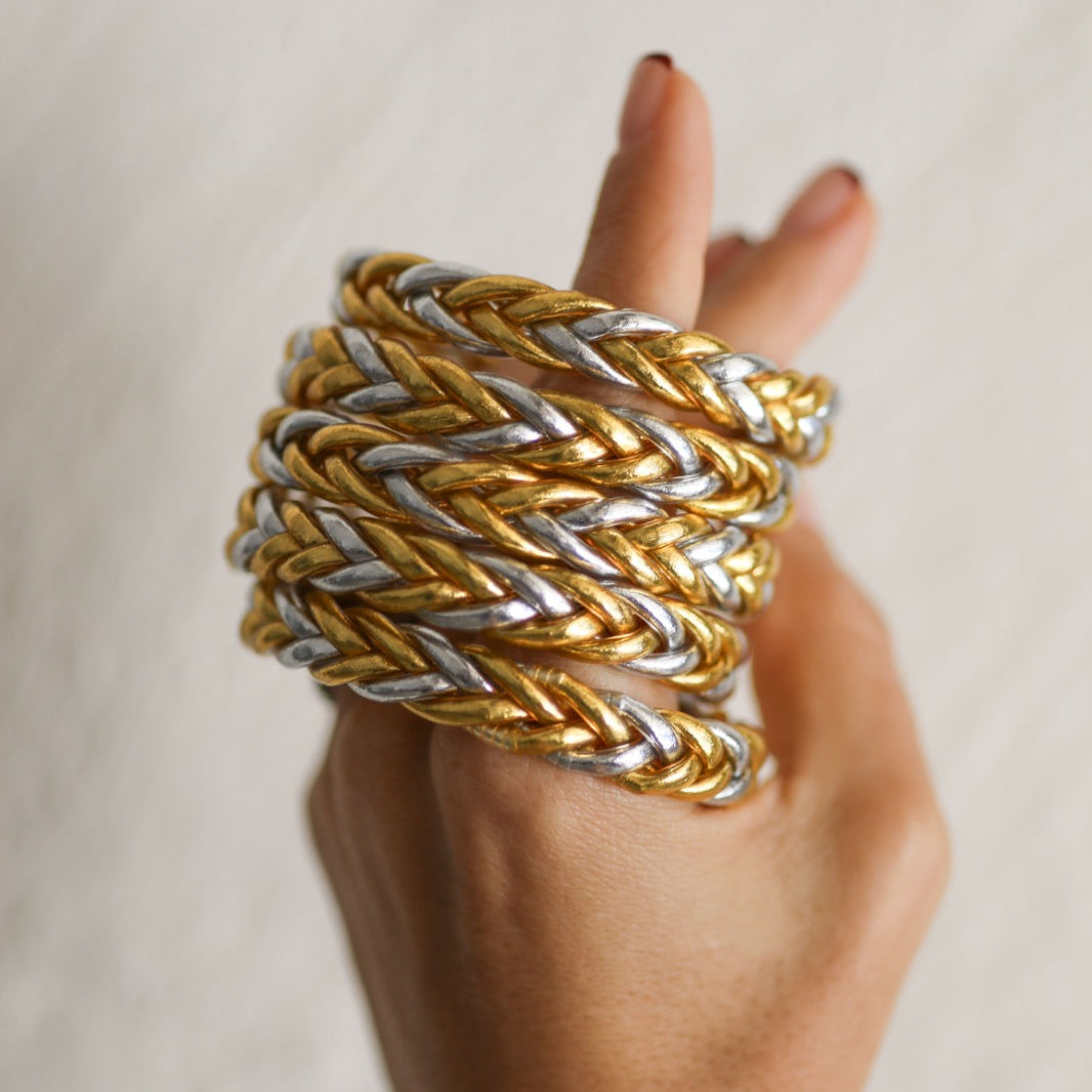 Set Silver Braid Gold