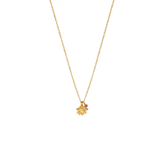 Collar de Flor de Loto Abierta con Turmalina